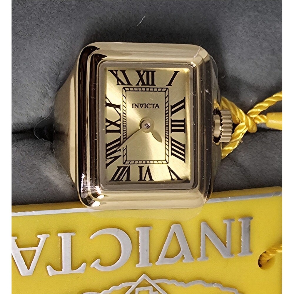 Invicta Mini Angel Women's Ring Watch - 18mm, Gold (49895) $199 MSRP-NEW IN BOX - Picture 3 of 6